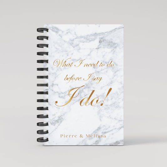 What I need to do before I say I do Marbles Gold Foil Wedding Planner
