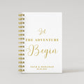 Let the Adventure Begin - White - Gold Foil Wedding Planner