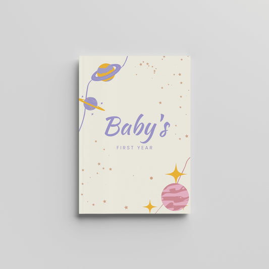 Baby's First Year Purple - Milestones Book