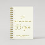 Let the Adventure Begin - Beige - Gold Foil Wedding Planner
