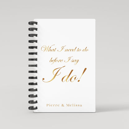 What I need to do before I say I do Gold Foil Wedding Planner