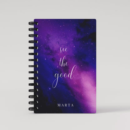 Night Light Quote Lined Notebook