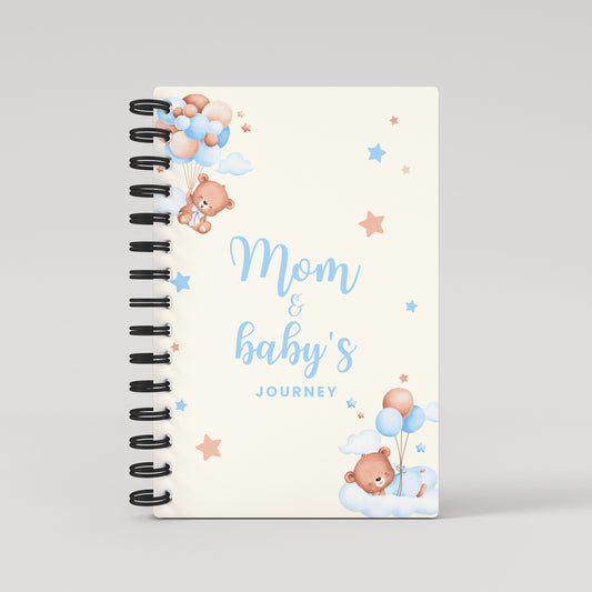 Mom & Baby's Journey Blue Balloons - Pregnancy Planner