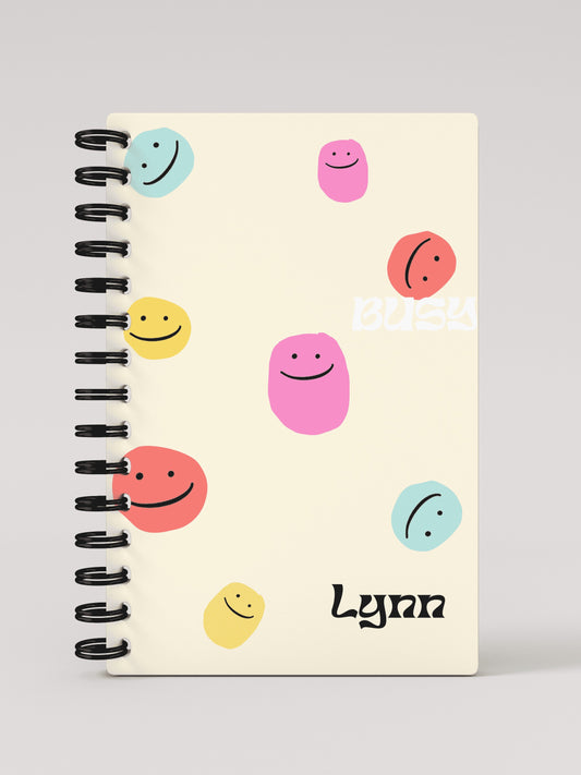 Yellow  smiles Lined Notebook