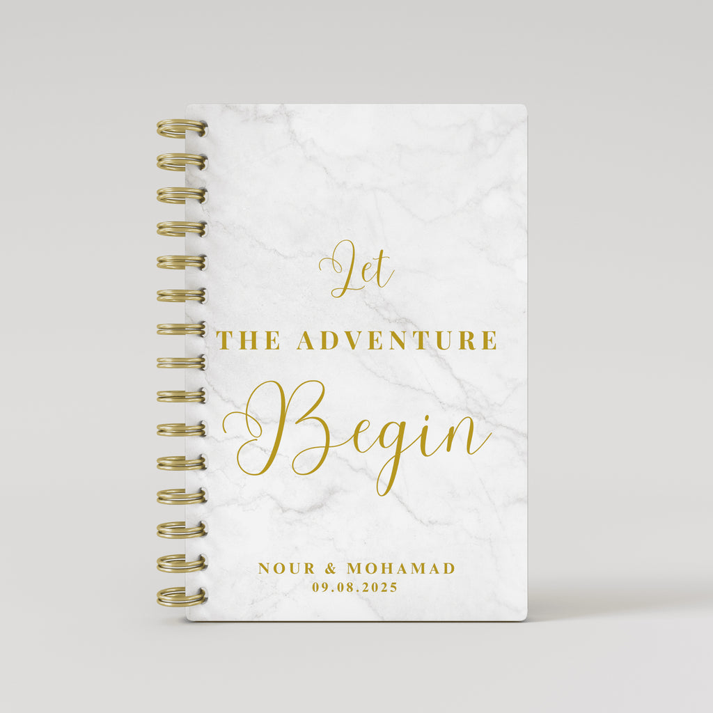 Let the Adventure Begin - Gold Foil Wedding Planner