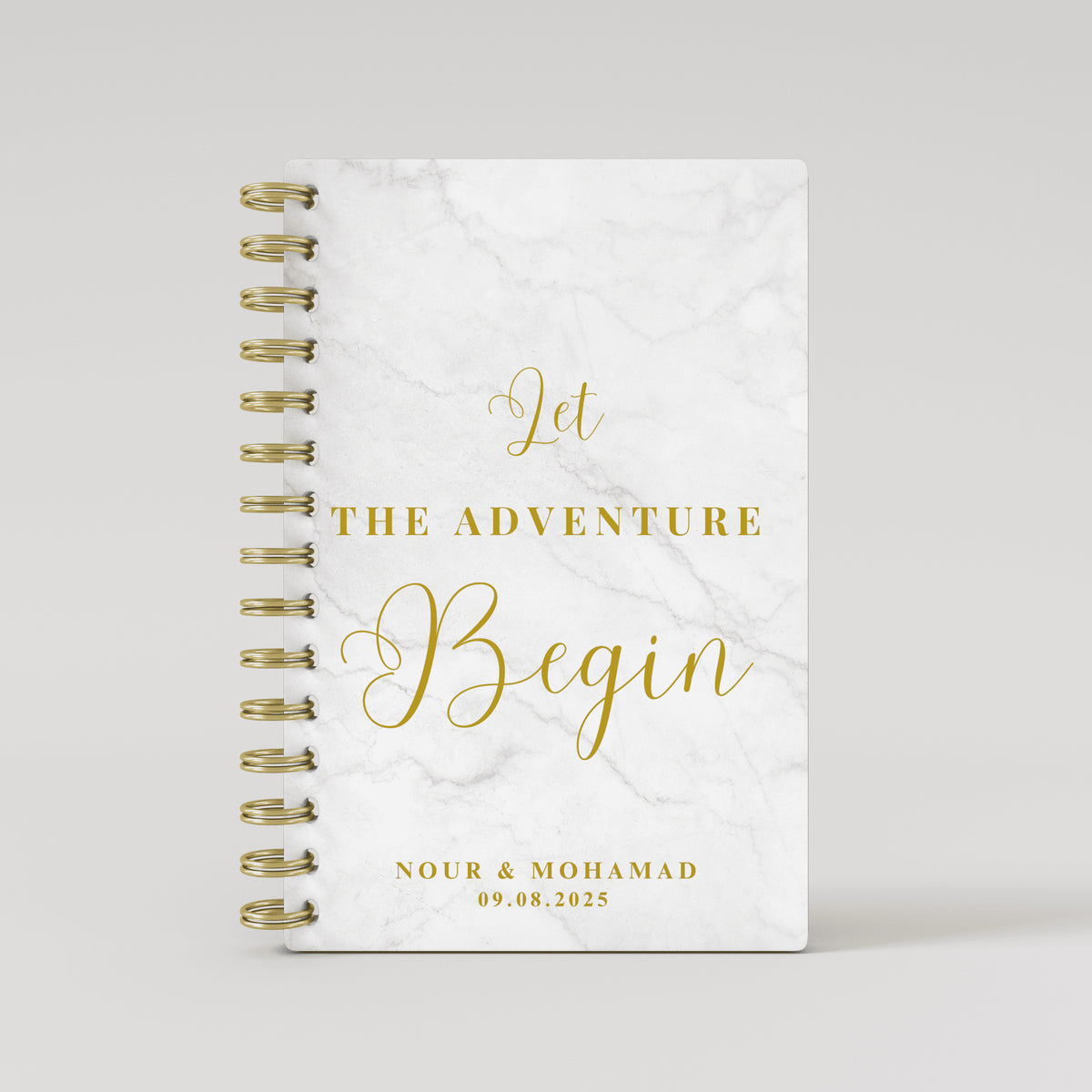 Let the Adventure Begin - Gold Foil Wedding Planner