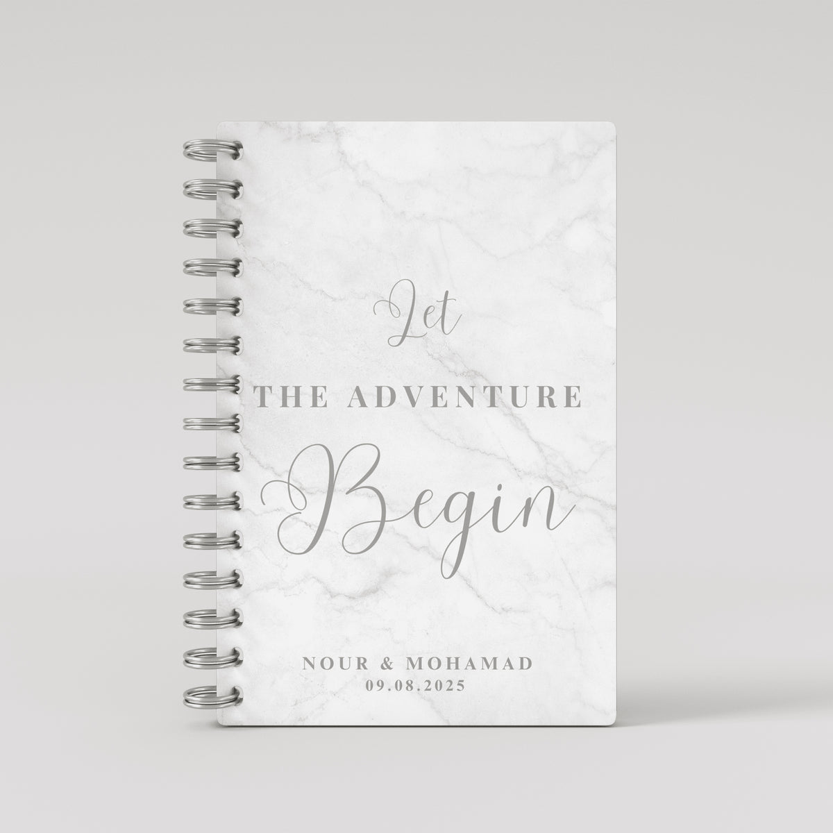 Let the Adventure Begin - Silver Foil Wedding Planner