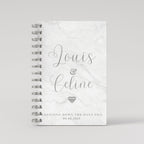 Names Diamond - Silver Foil Wedding Planner