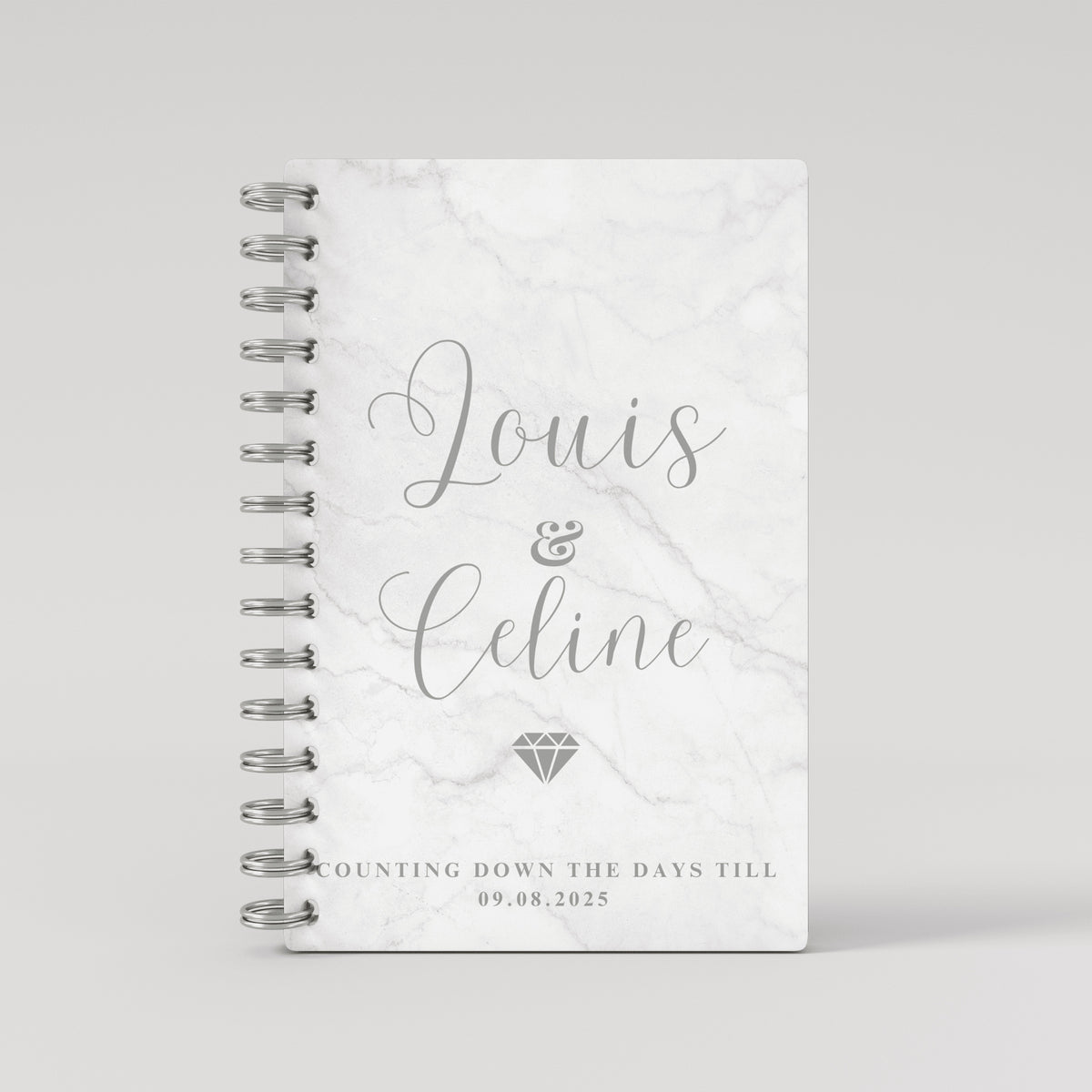 Names Diamond - Silver Foil Wedding Planner