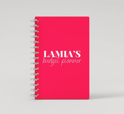 Names Budget Planner - Hot Pink