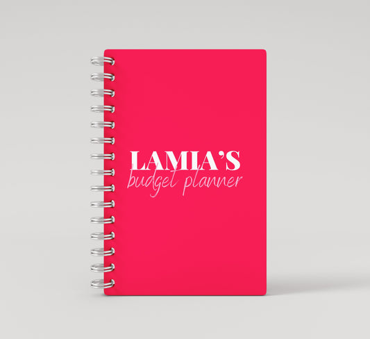 Names Budget Planner - Hot Pink