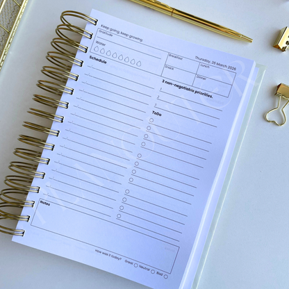 Zodiac Foil 2026 Daily Planner