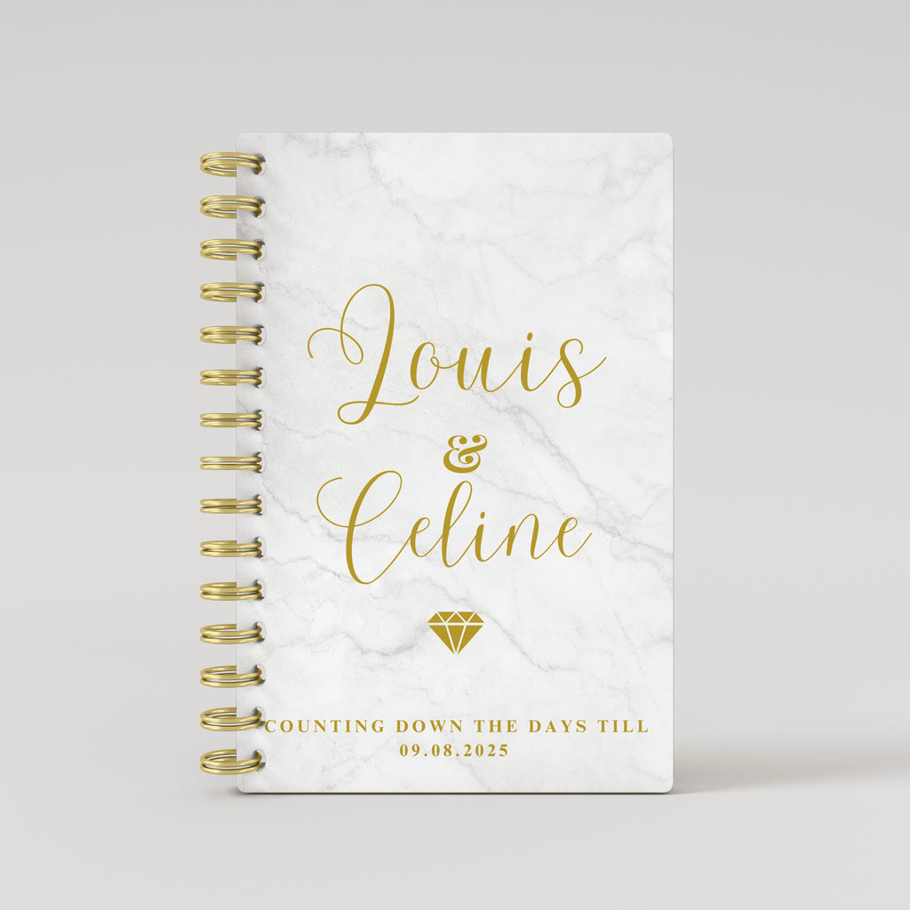 Names Diamond - Gold Foil Wedding Planner