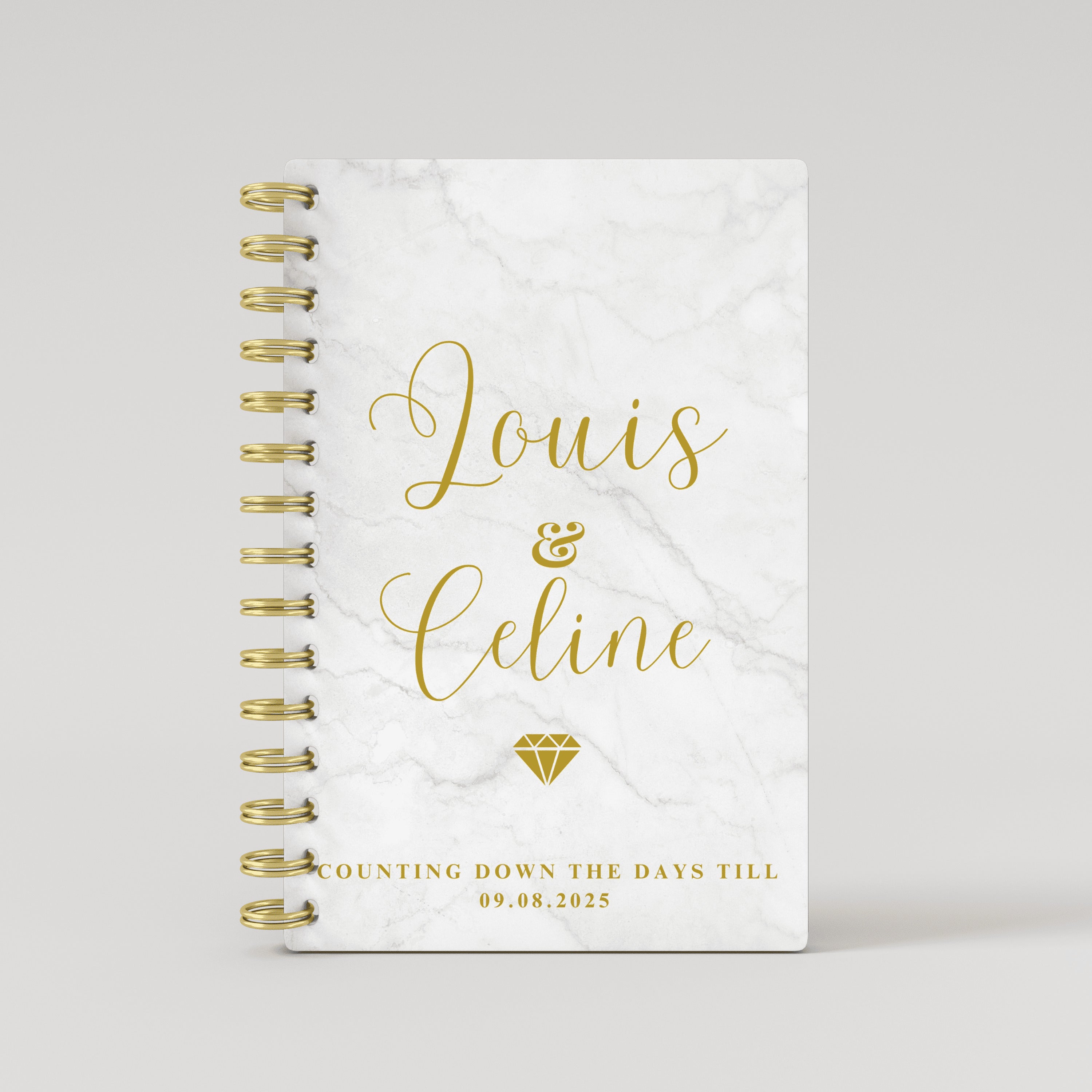 Names Diamond - Gold Foil Wedding Planner