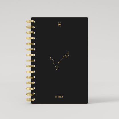 Gold Foil Constellation Zodiac Sign 2025 Daily Planner