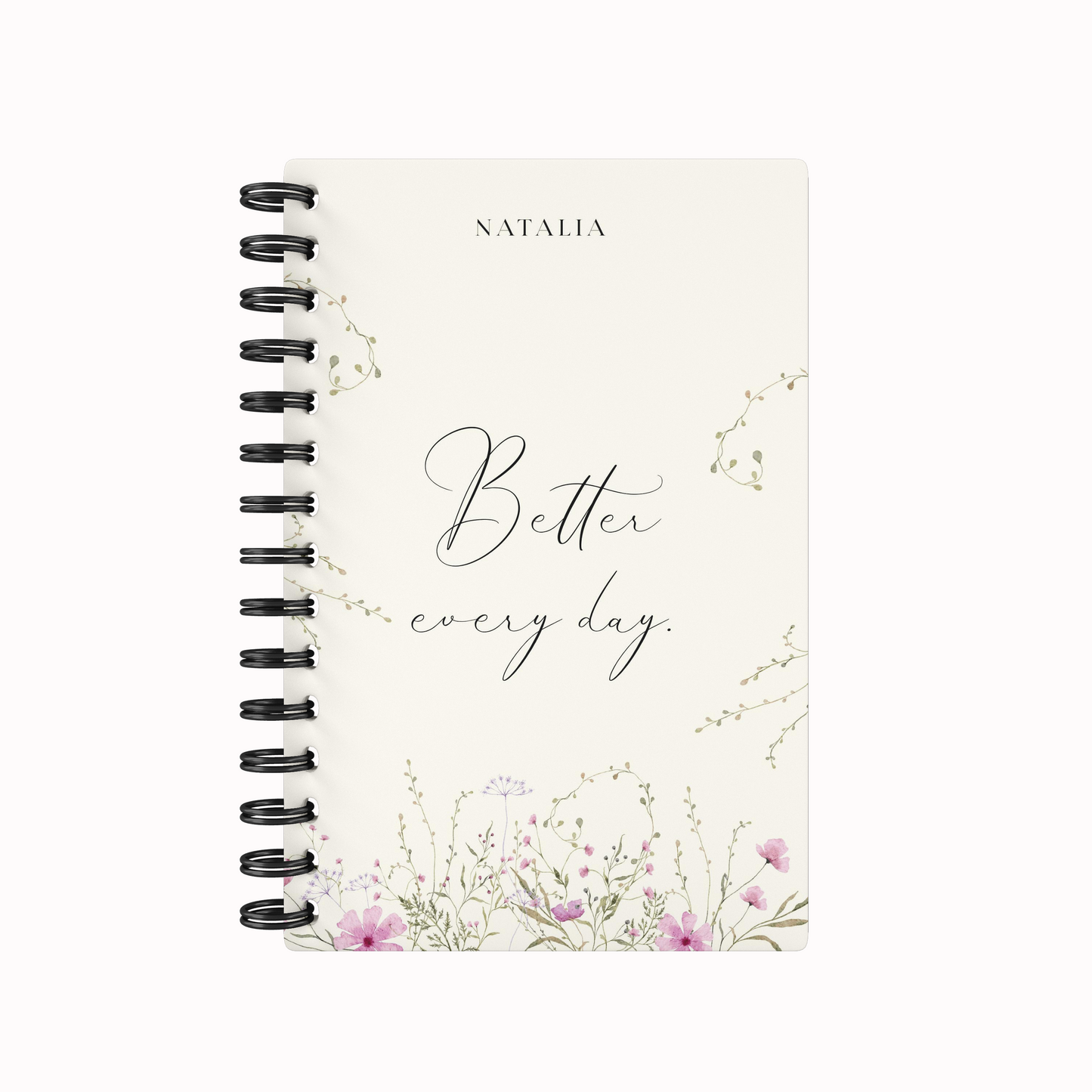 Simple Flower Purple Lined Notebook