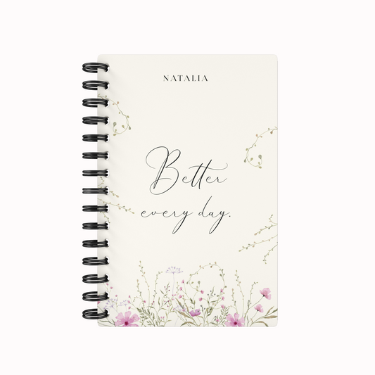 Simple Flower Purple Lined Notebook