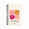 Organic Flowers Lined Notebook - Fuchsia