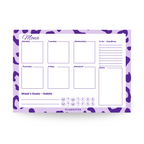 Leopard Print Purple Weekly DeskPad