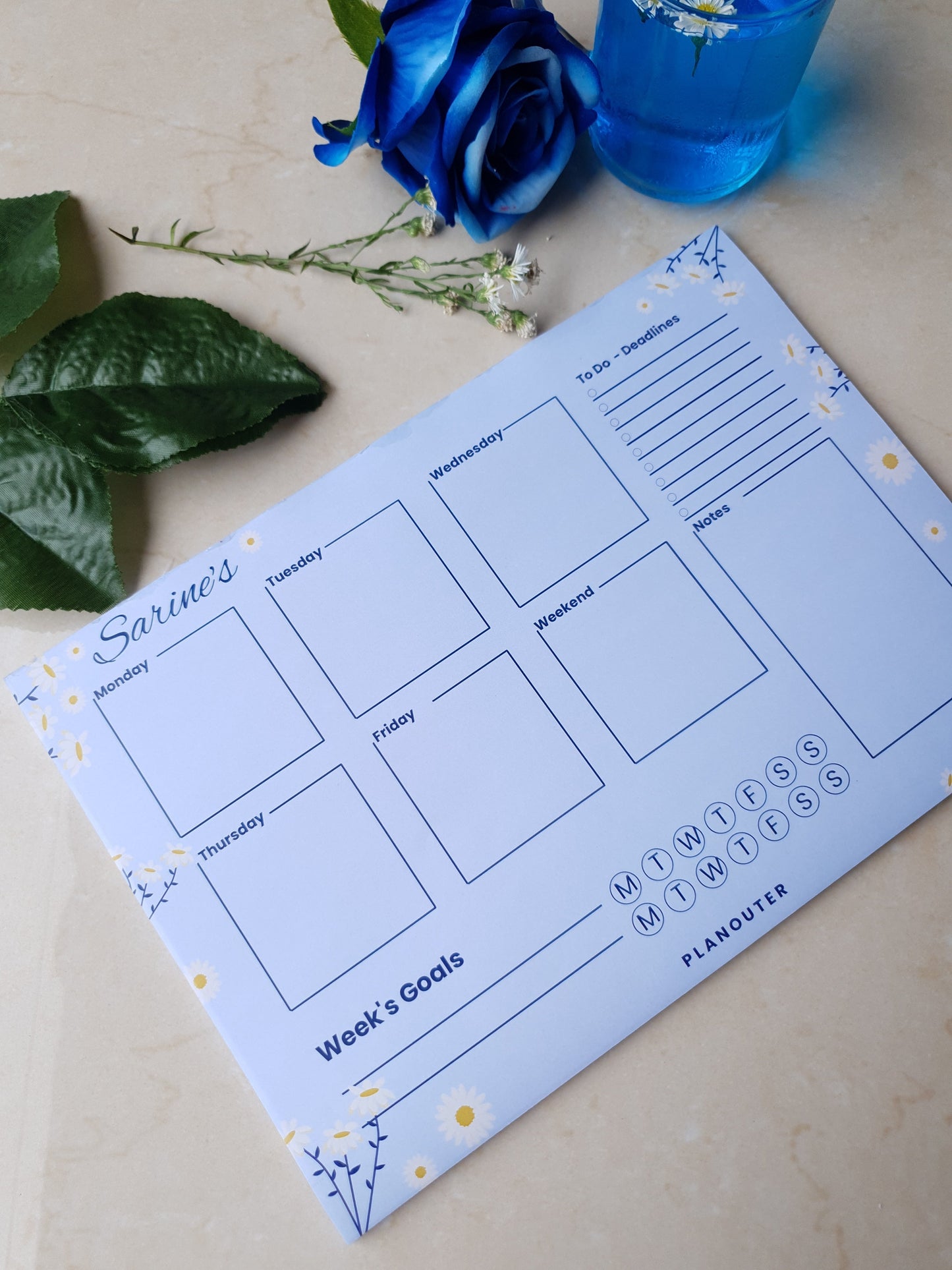 Dreams Blue Weekly DeskPad