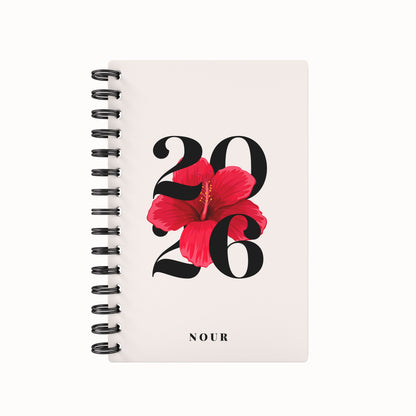 Blooming Undated Daily Planner - Red