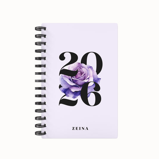 Blooming 2026 Weekly Agenda - Purple Rose