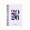 Blooming Undated Daily Planner - Purple Rose