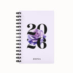 Blooming Undated Daily Planner - Purple Rose
