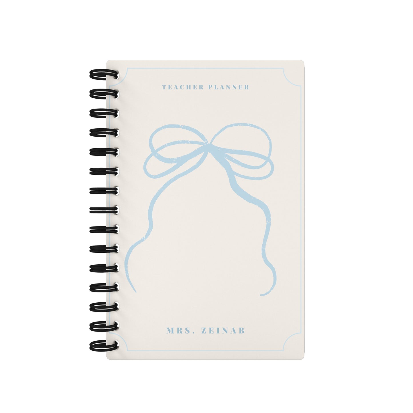Vintage Bow Beige Blue - Teacher Planner