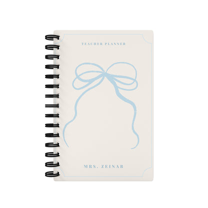 Vintage Bow Beige Blue - Teacher Planner