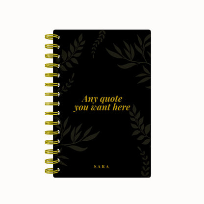 Any Quote Foliage Foil Lined Notebook