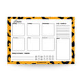 Leopard Print Orange Weekly DeskPad