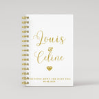 Names Diamond - White - Gold Foil Wedding Planner