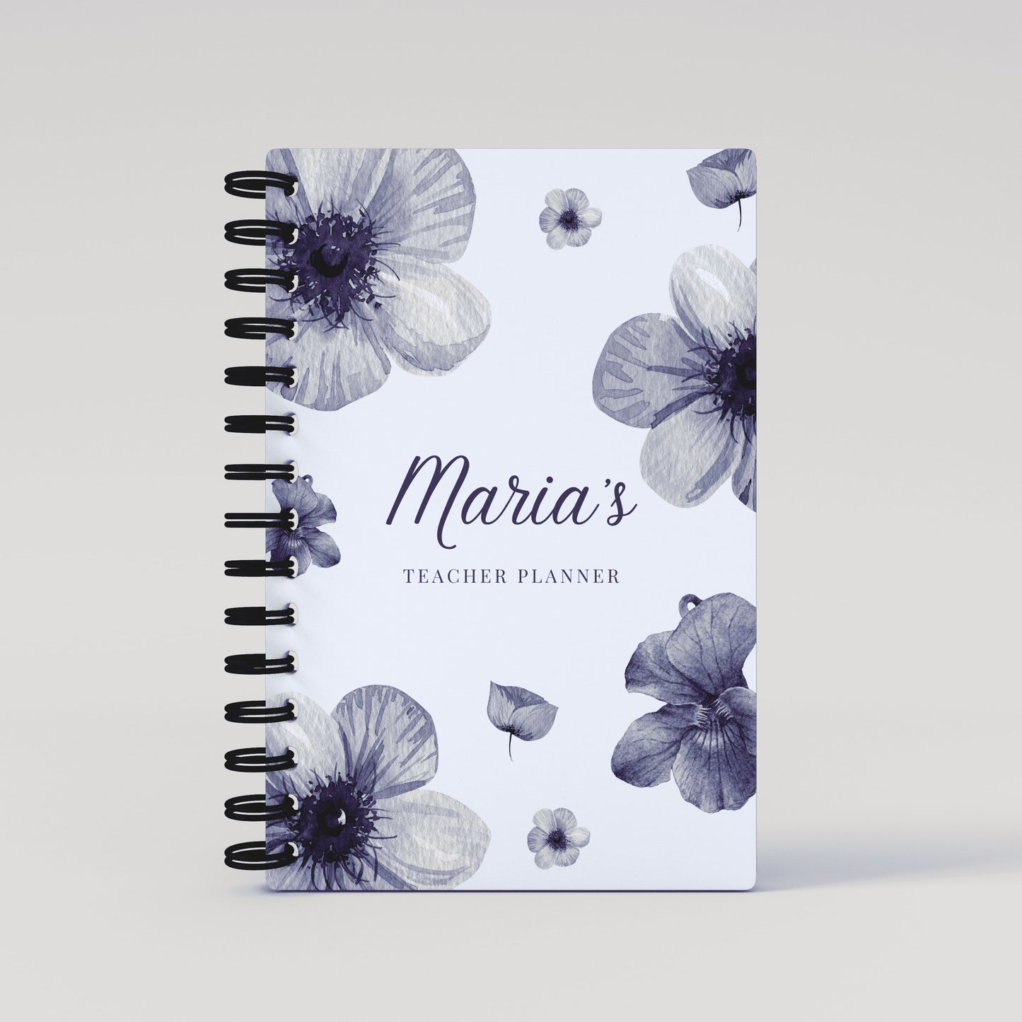 Grey Flowers - Teacher Planner