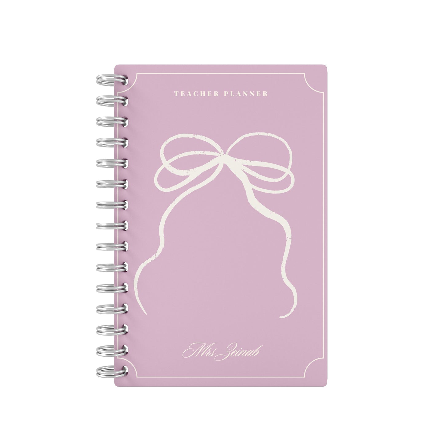 Vintage Bow Pink - Teacher Planner