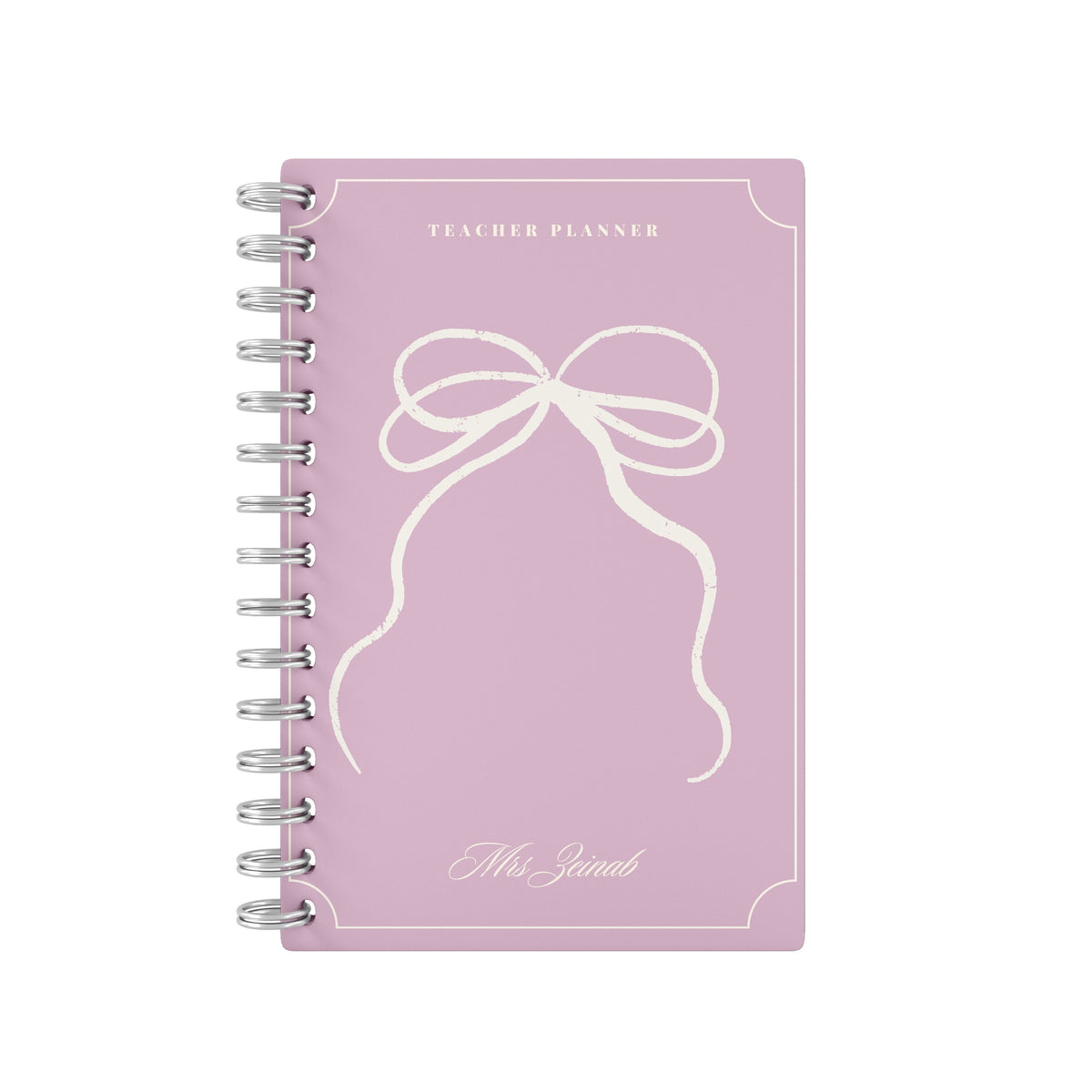 Vintage Bow Pink - Teacher Planner
