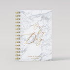 Our Big day - White Marble - Gold Foil Wedding Planner