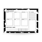 Dalmatian Print Black Weekly DeskPad