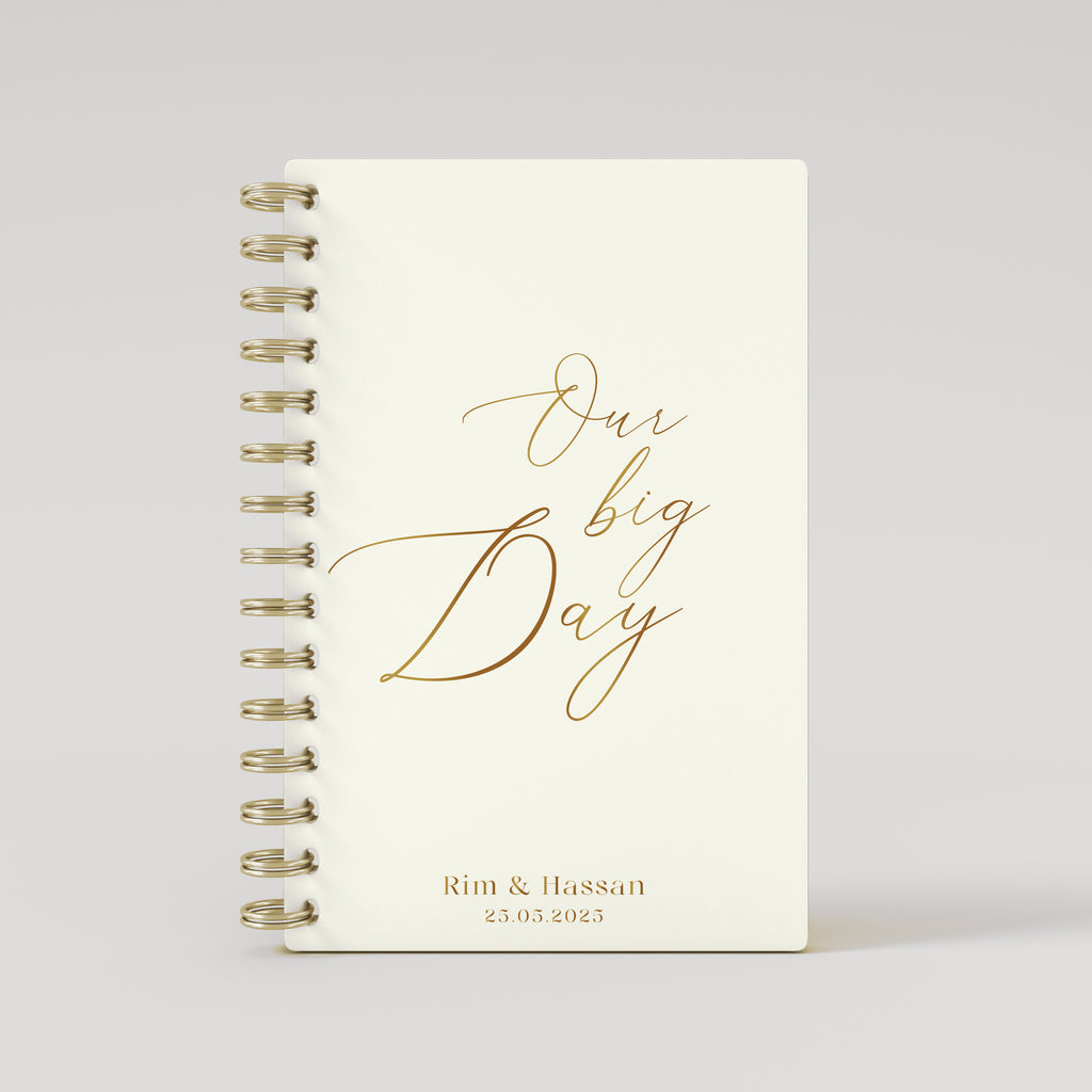 Our Big Day - Beige Foil Wedding Planner