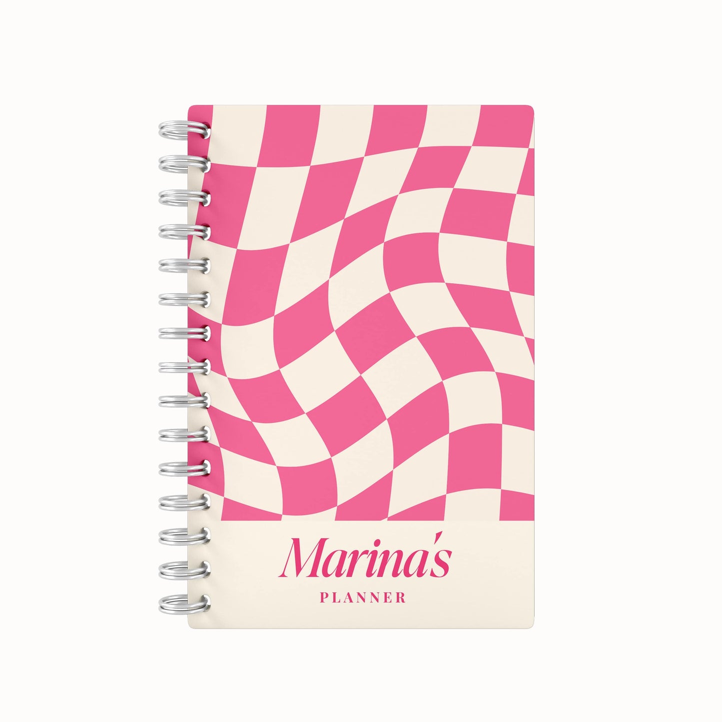 Checkered Tiles Name Undated Daily Planner