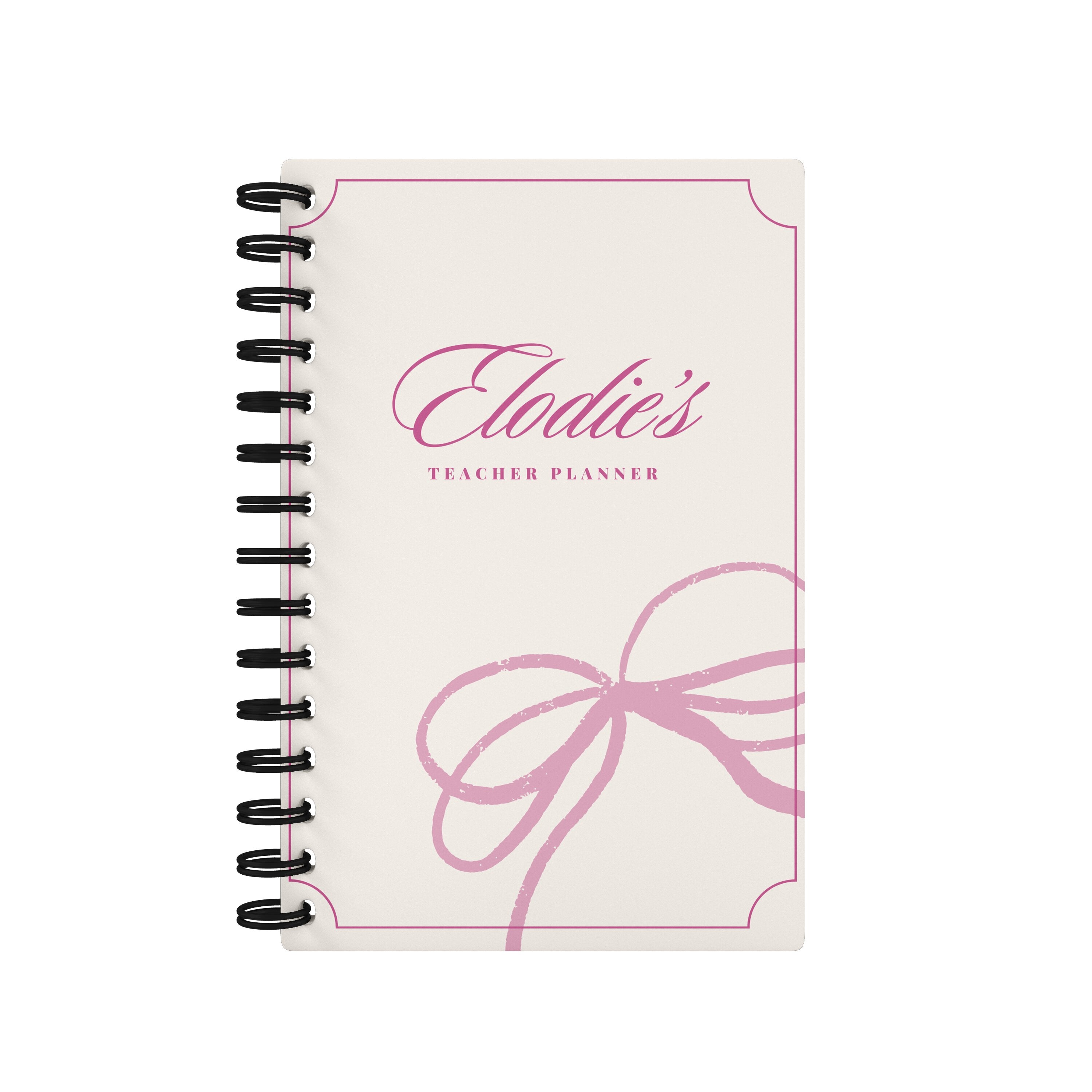 Vintage Name Beige - Teacher Planner