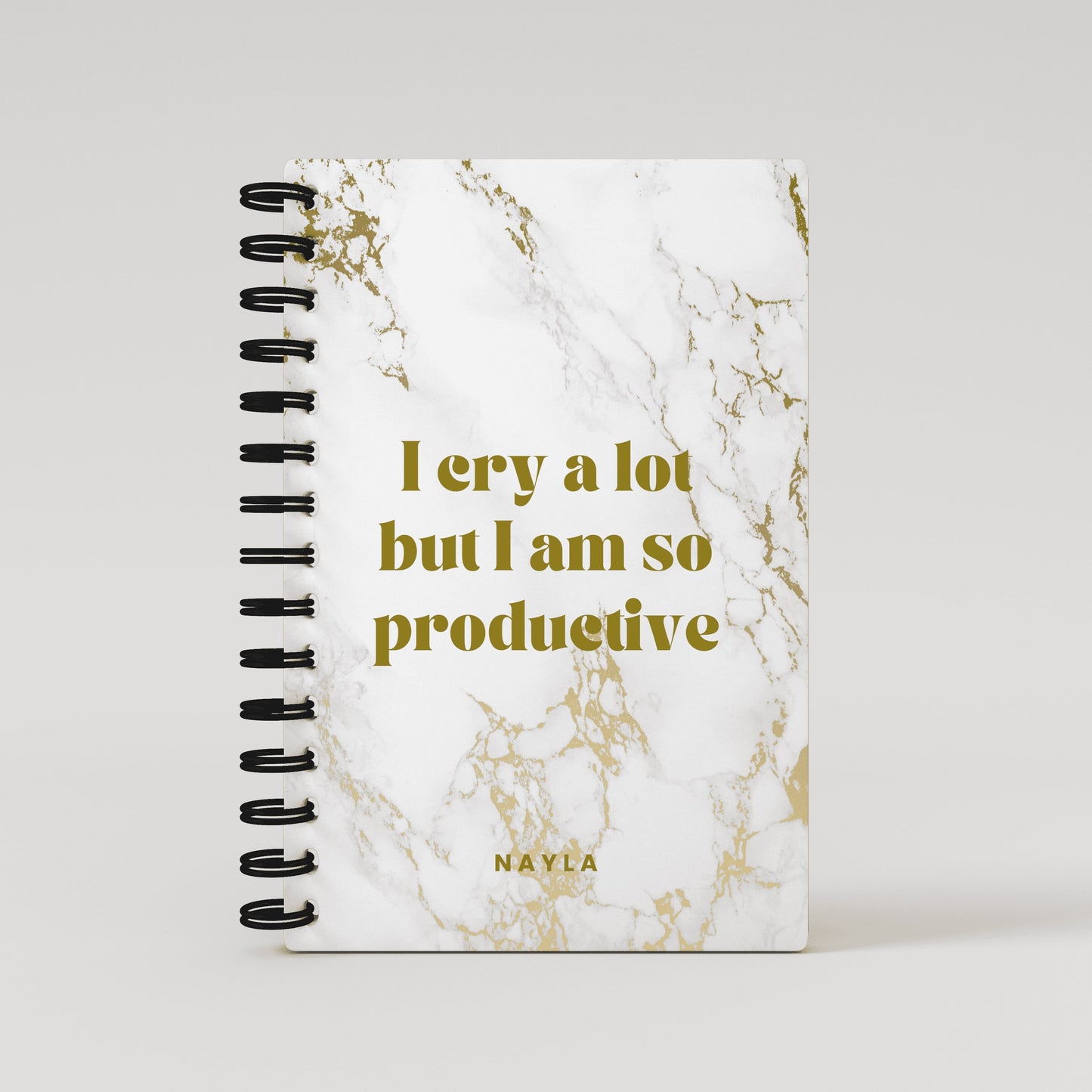 Any Quote Black & Gold Marble Weekly Agenda