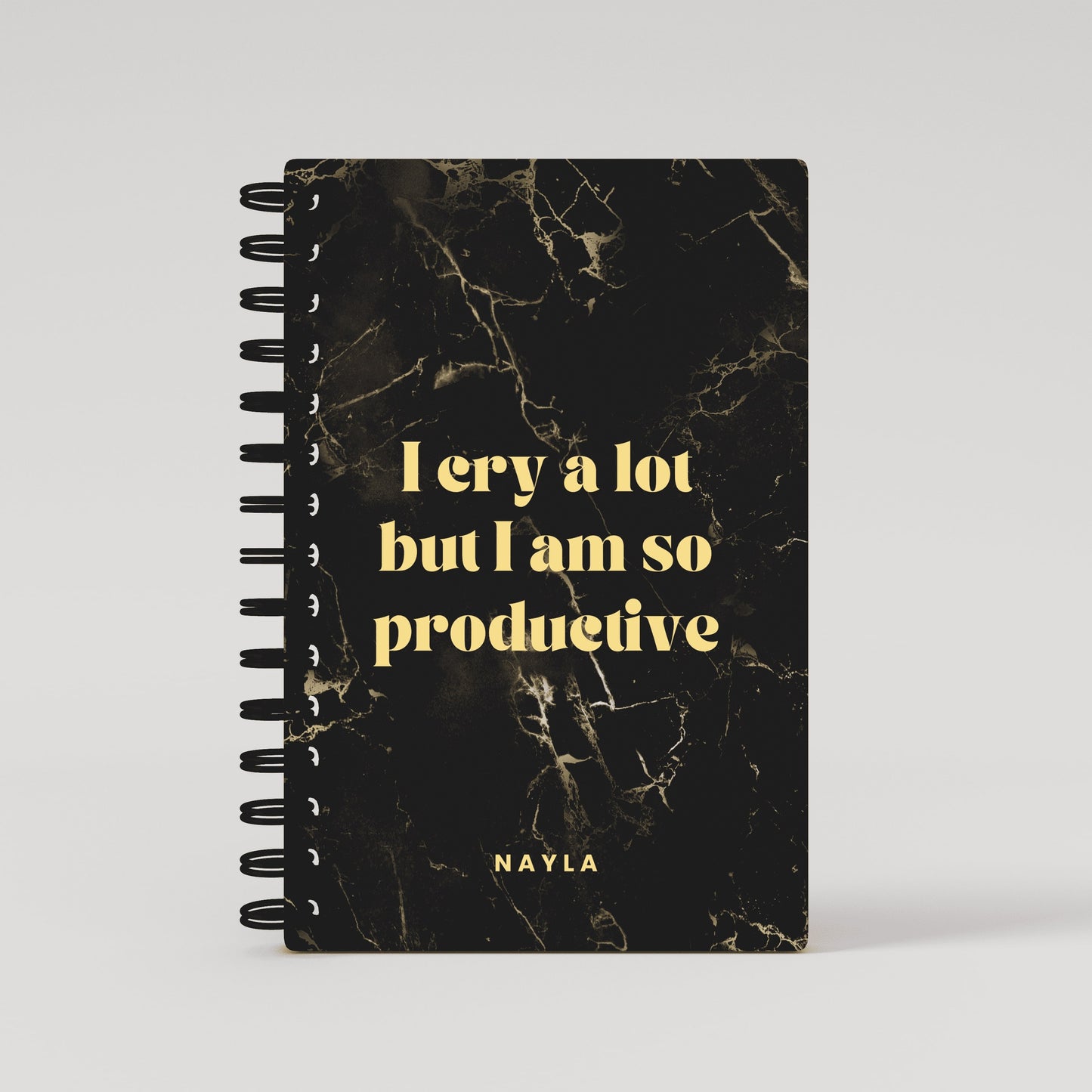 Any Quote Black & Gold Marble Weekly Agenda