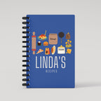 Blue Fun Kitchen Mess Recipe Book