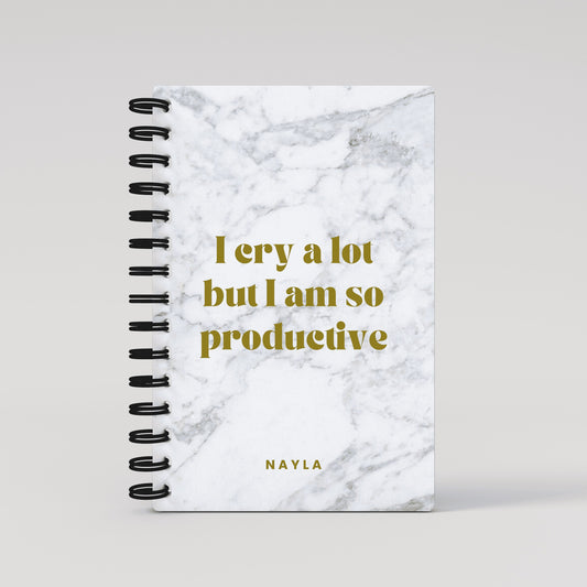 Any Quote White Marble Weekly Agenda