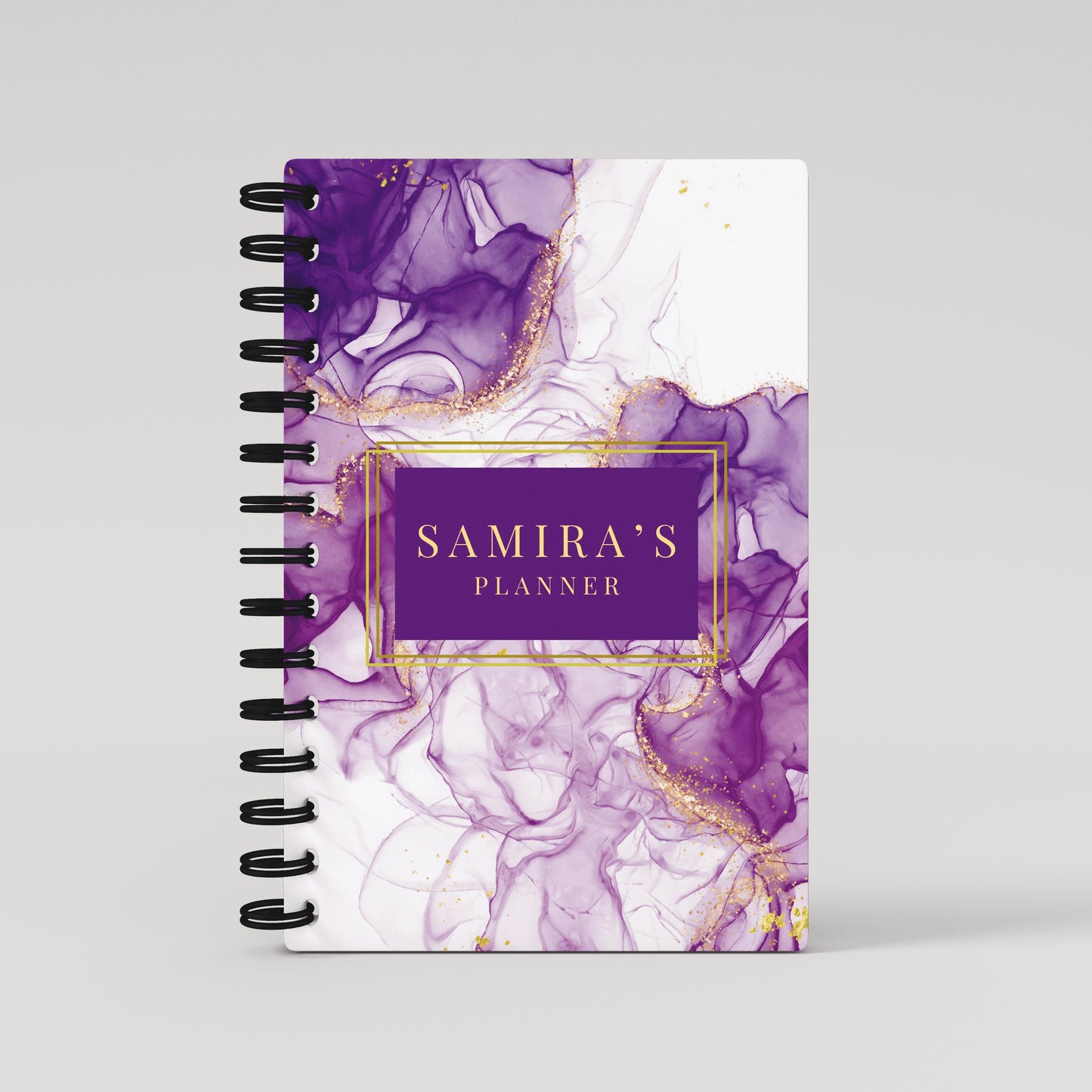 Gold Purple Hue Marble 2025 Weekly Planner