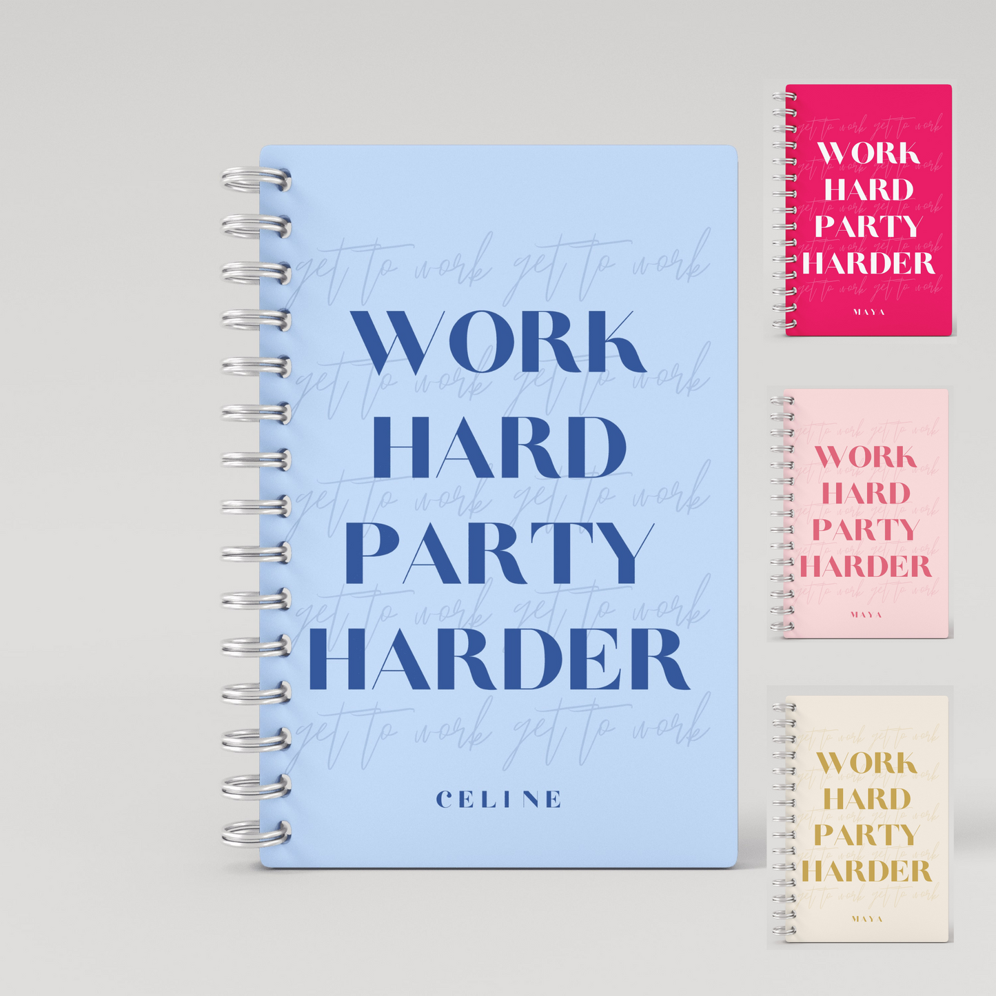 Work Hard Party Harder 2025 Weekly Planner