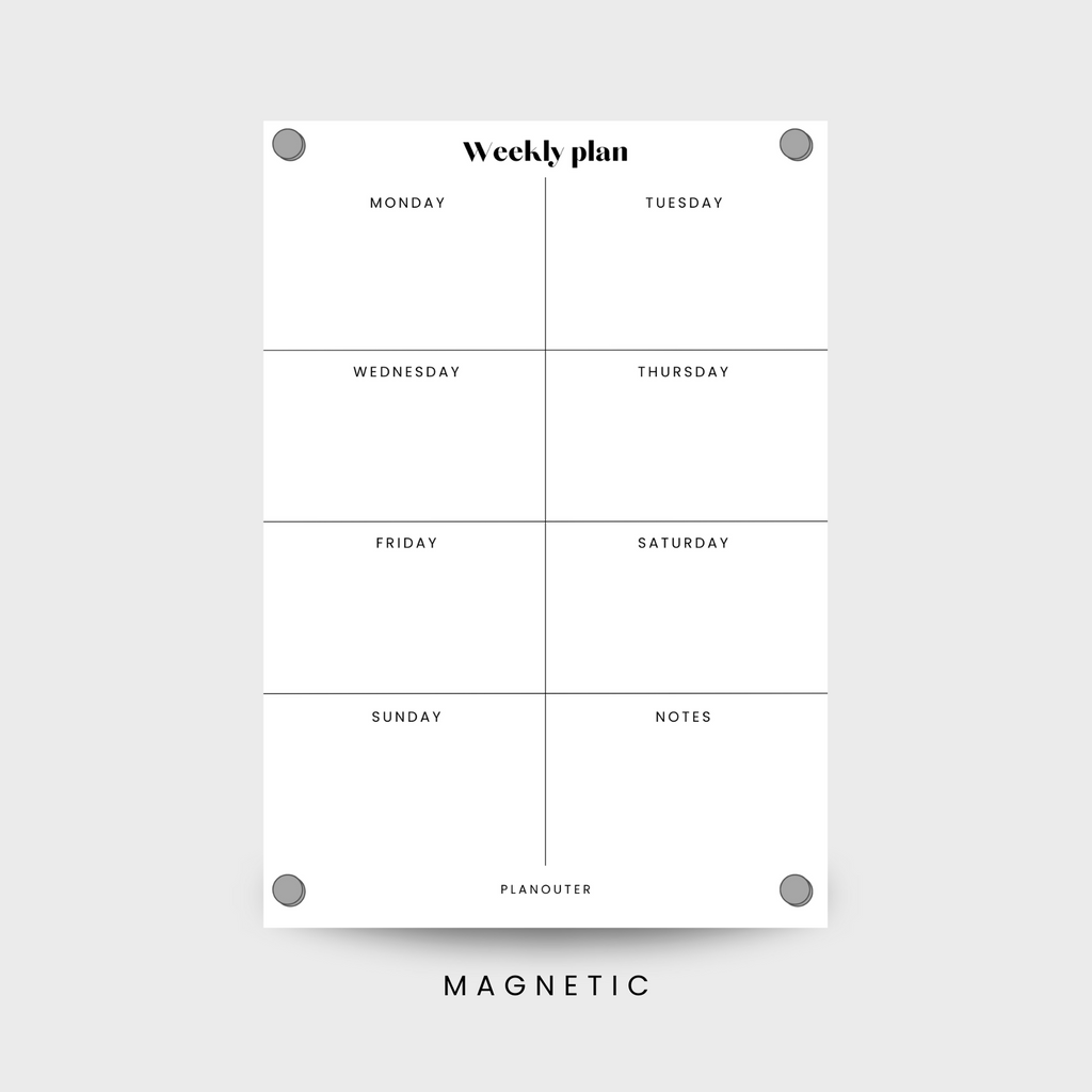 Weekly Planner - Acrylic Board
