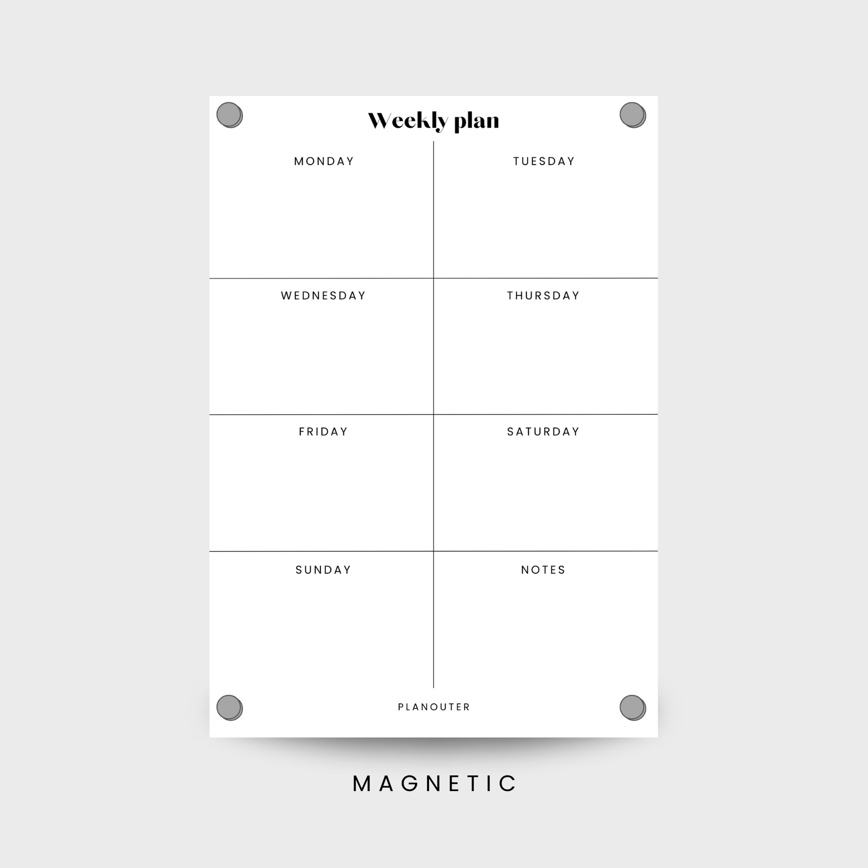 Weekly Planner - Acrylic Board