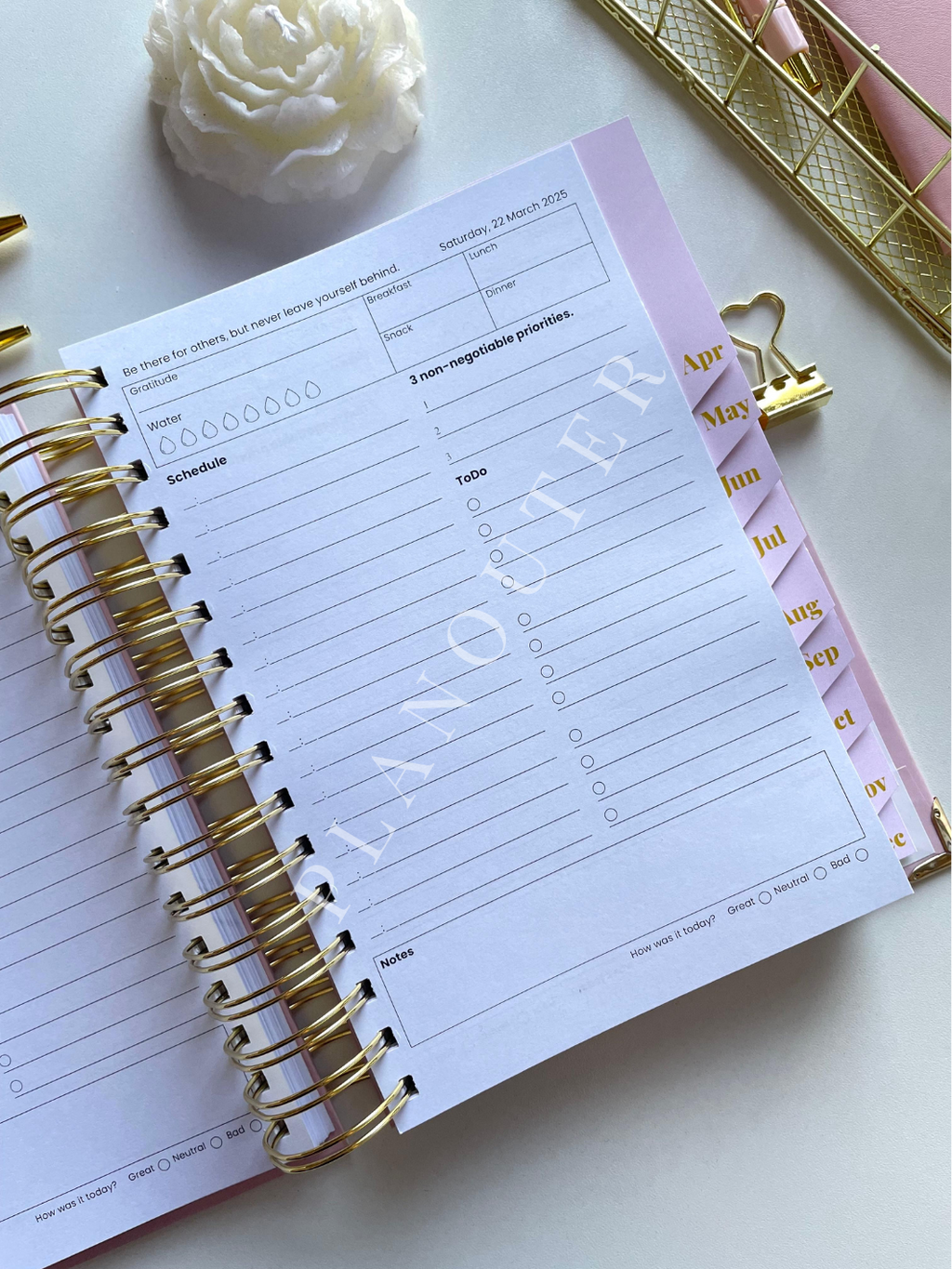 Leather Any Name 2025 Daily Planner